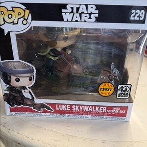 Funko Luke Skywalker on Speeder Bike - Brown & Green